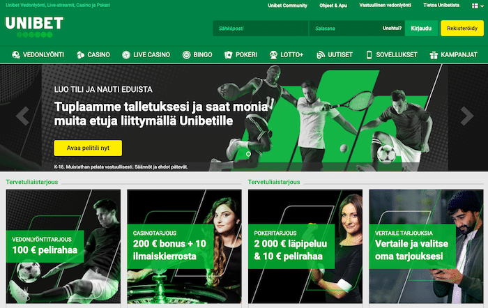 Unibet on hyvä esimerkki nettikasinosta, jolta löyty jokaiselle jotakin.